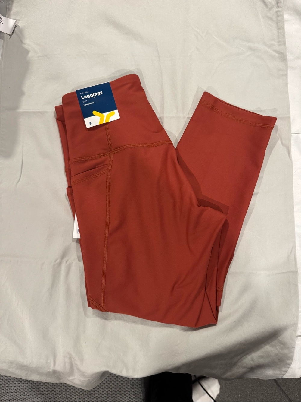Old Navy Women’s CROP Rust-Orange Leggings with Side Pocket